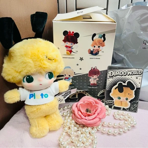 POPMART x DIMOO WORLD × DISNEY Vinyl Plush Keychain - PLUTO - OPEN BOX/BAG